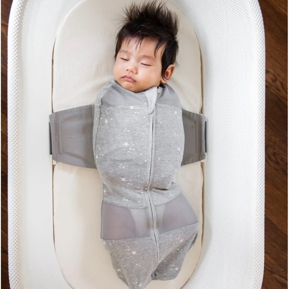 Happiest Baby Boys Girls Size 2-4 Months Organic Sleep Sack SNOO Gray with Stars - Picture 8 of 12